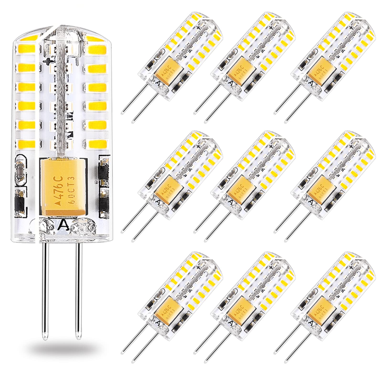 DOPKUSS G4 LED bulbs with 12V base for compact landscape lighting.