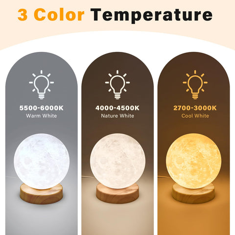 Doraubia moon-lamp-3d-design adds calming ambience to any space.