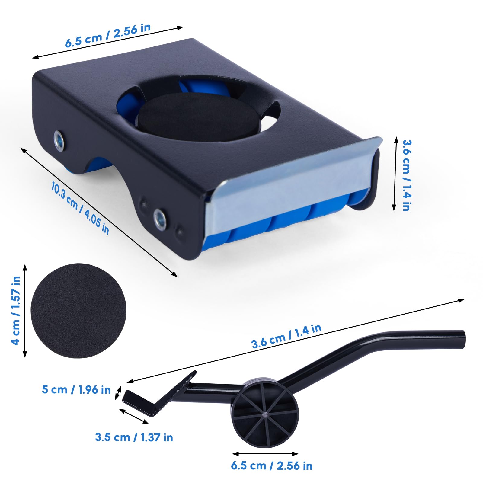 DoReFaSol slider brake system close-up, ensuring stable placement during movement
