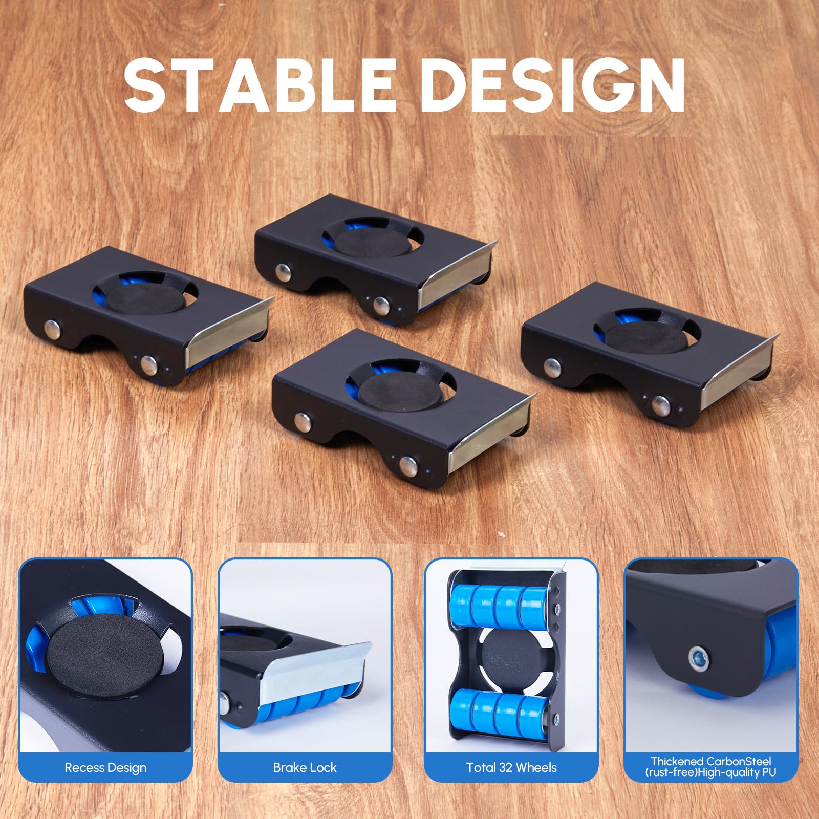 DoReFaSol slider wheels detail emphasizing smooth, floor-friendly movement