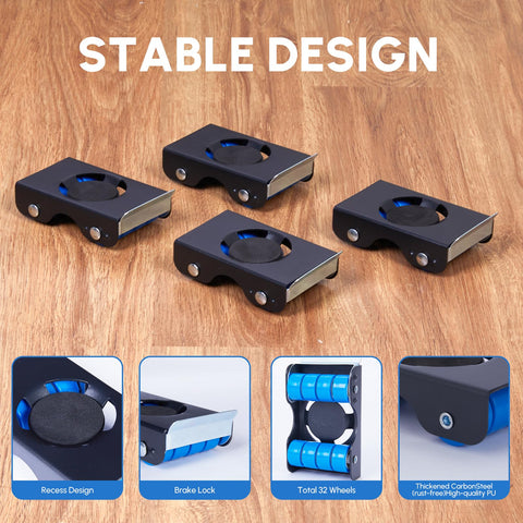 DoReFaSol slider wheels detail emphasizing smooth, floor-friendly movement