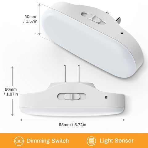 DORESshop Amber Night Light dimmable from 0 to 100 lm for versatile use
