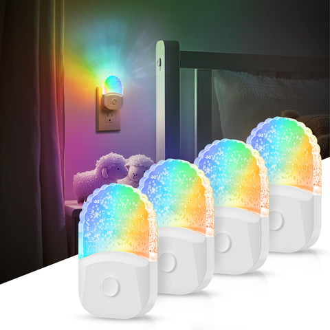 DORESshop 8-color RGB night light with wall plug for mood lighting in bedrooms