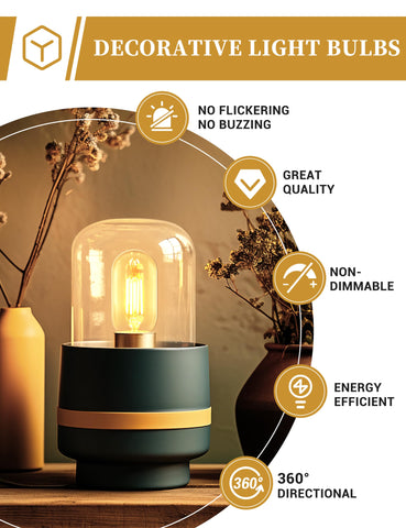 DORESshop LED Edison bulb close-up highlights visible filaments