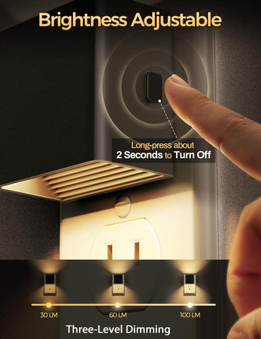 DORESshop three-brightness night light setup suitable for reading and dim guiding.