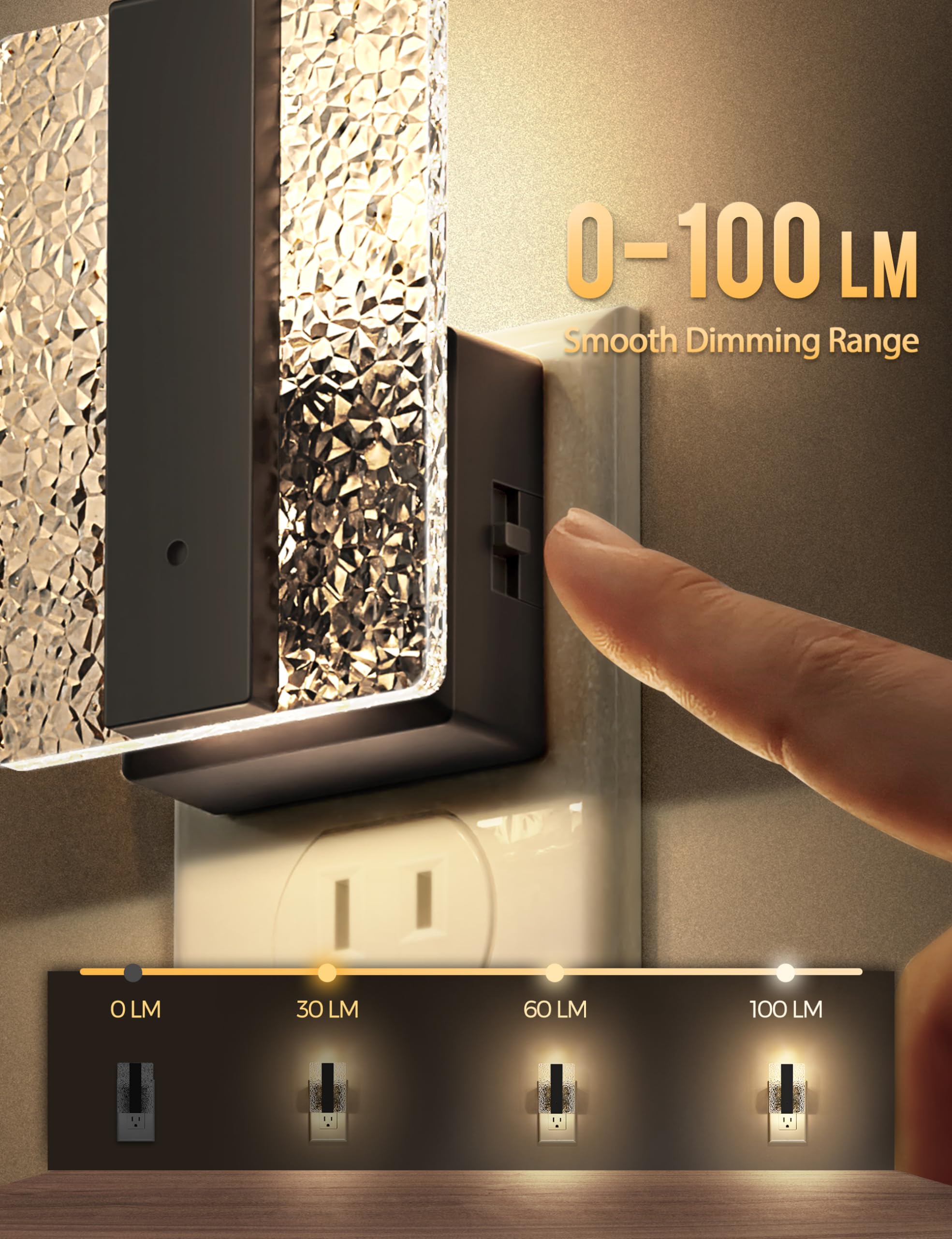 DORESshop night light with dusk-to-dawn sensor automatically glows in dim rooms for safe navigation.