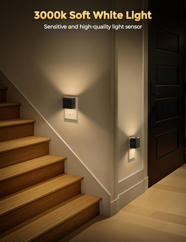 DORESshop warm 3000K night light creates cozy bedroom ambiance.