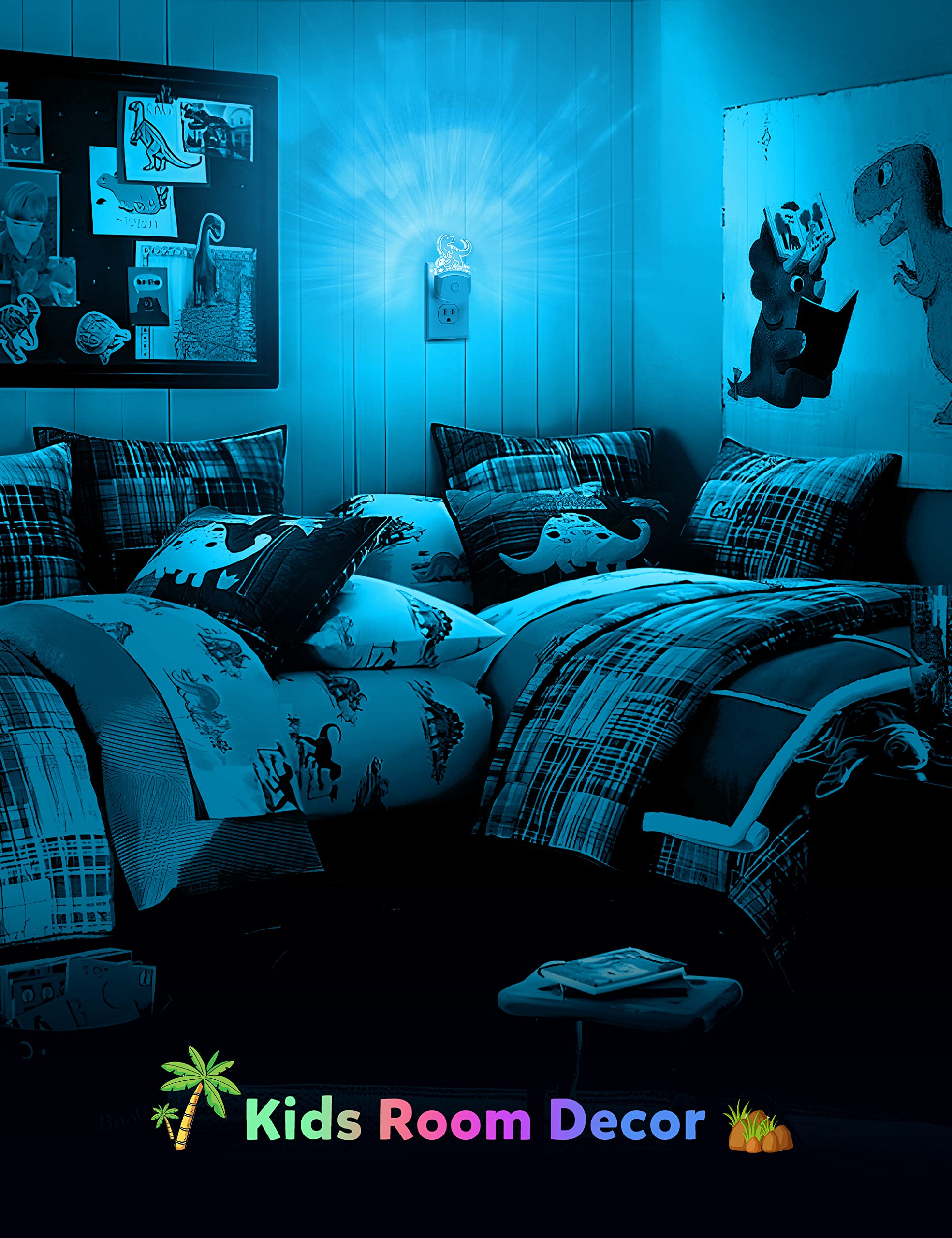 DORESshop dinosaur-themed night light supports bedtime routines with soft illumination