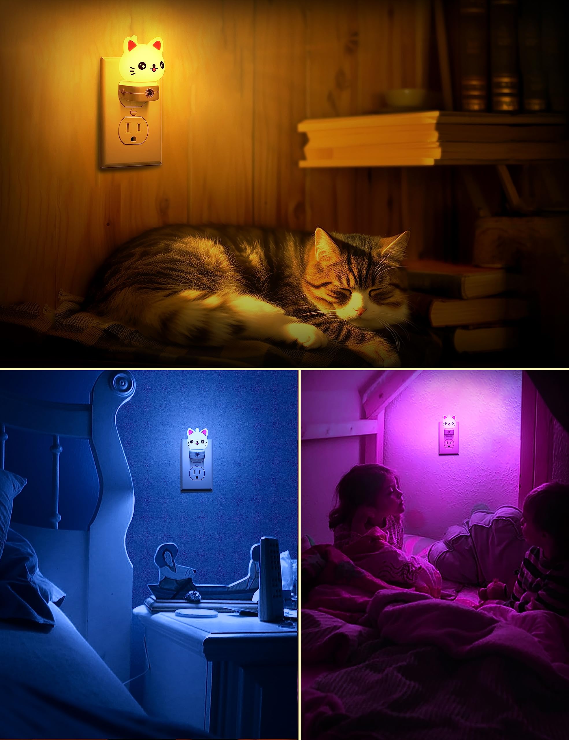 Kids use soft warm glow for bedtime routine with DORESshop light