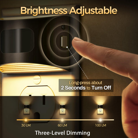 DORESshop LED night light 2-pack sensor-activated demonstrates motion sensing in a dim hallway.