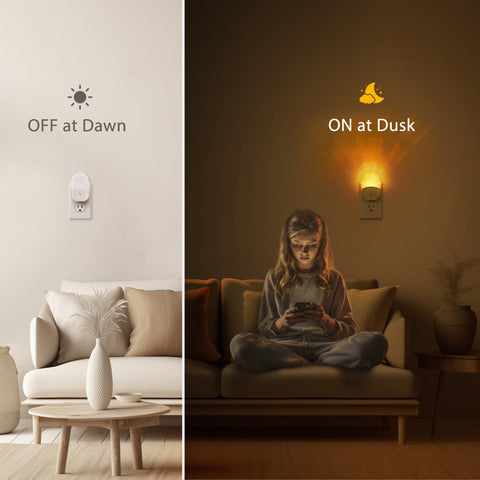 DORESshop LED night light bedroom ambiance with amber glow