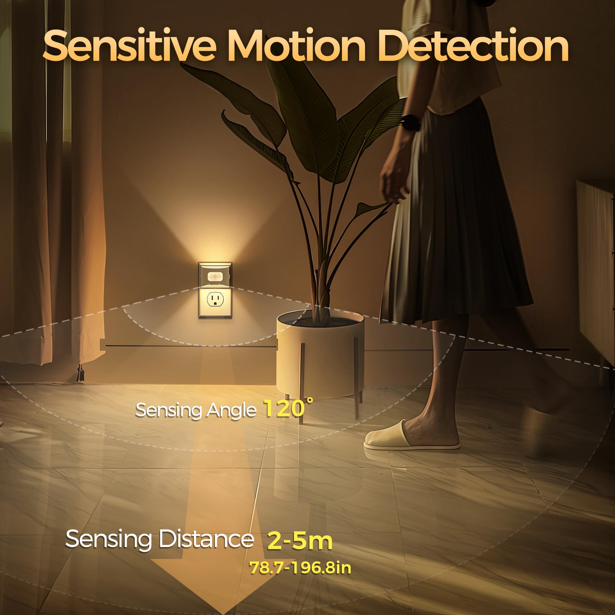DORESshop LED night light dusk-to-dawn model saves energy with smart sensing.