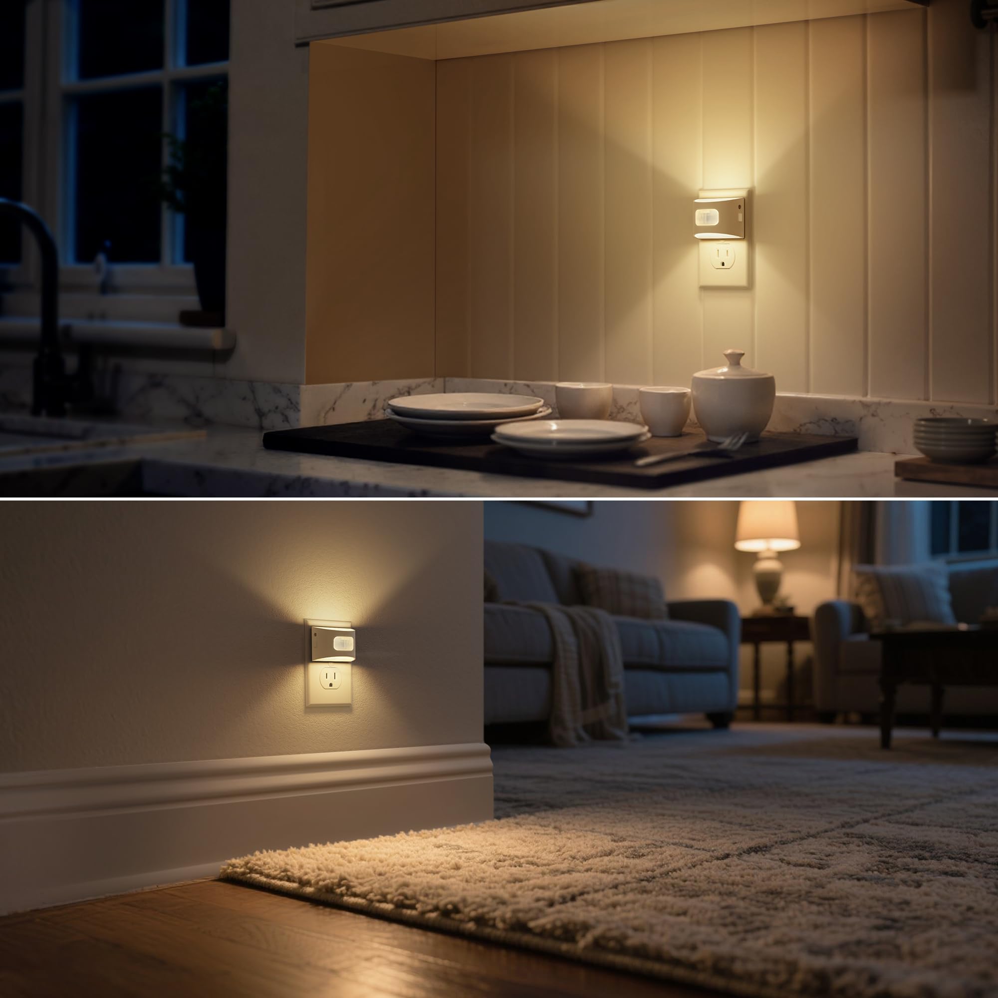 DORESshop compact night light ideal for kids' rooms and bathrooms.