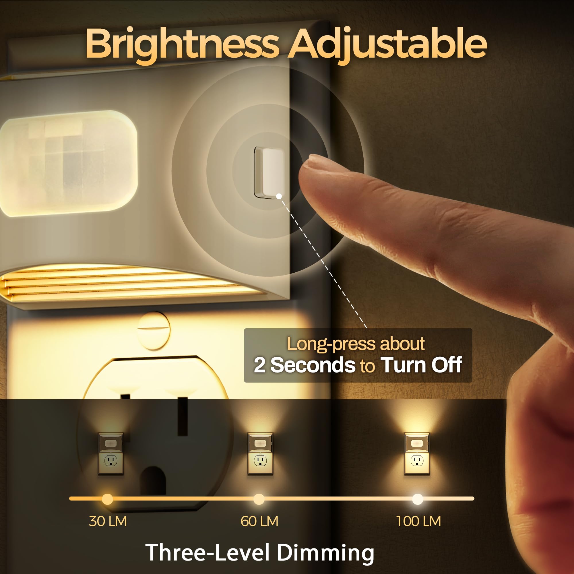DORESshop motion-sensor close-up shows automatic lighting as you enter dark hallways.