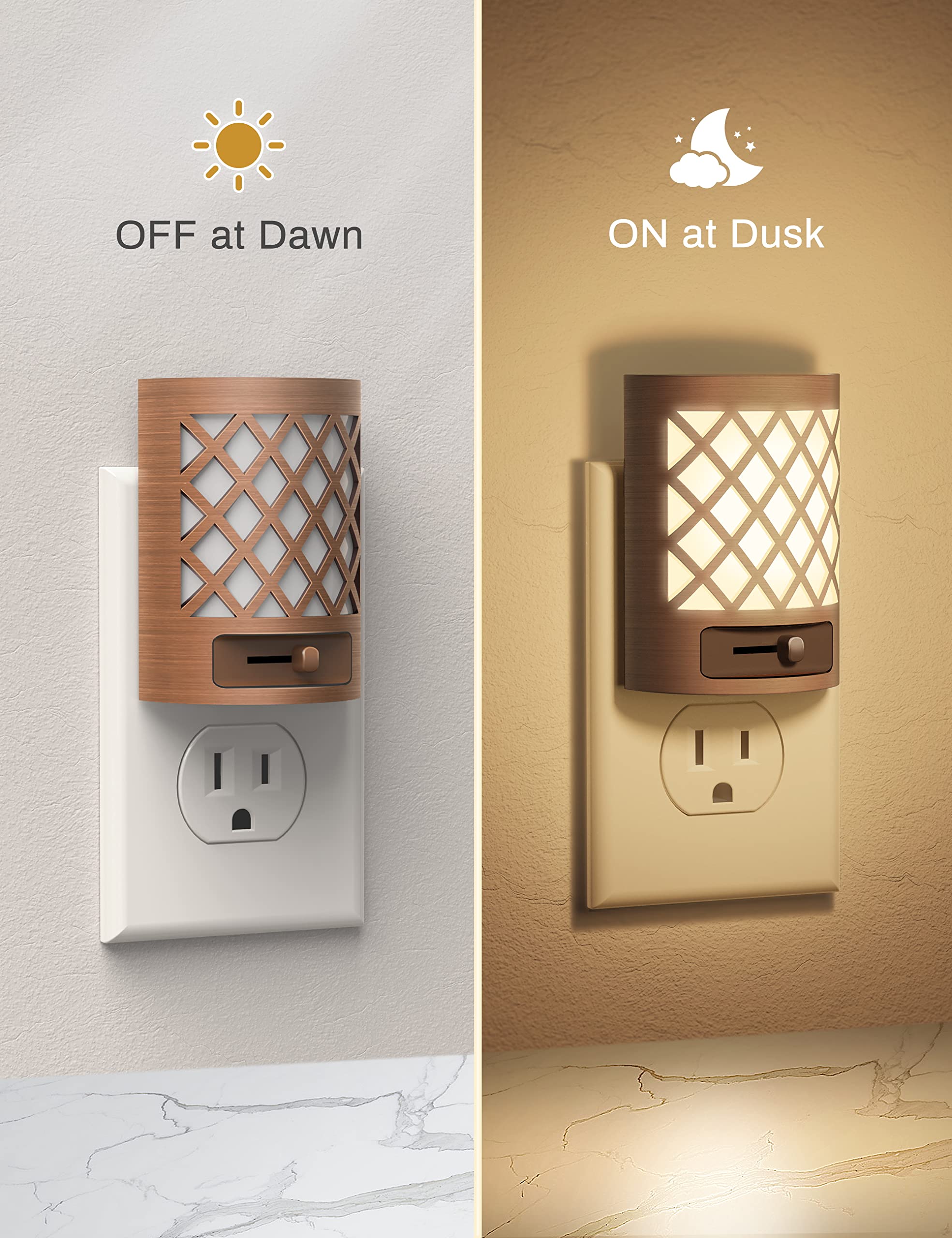 DORESshop night light with dusk-to-dawn sensor automatically lights spaces at night.