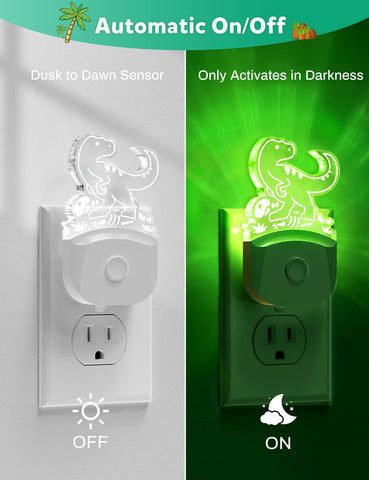 DORESshop velociraptor design night light adds playful ambiance in a kids room