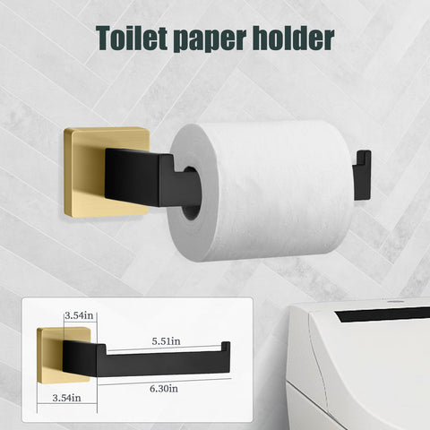 Dorudon atrox premium towel hook pair in black gold, space-saving storage solutions.