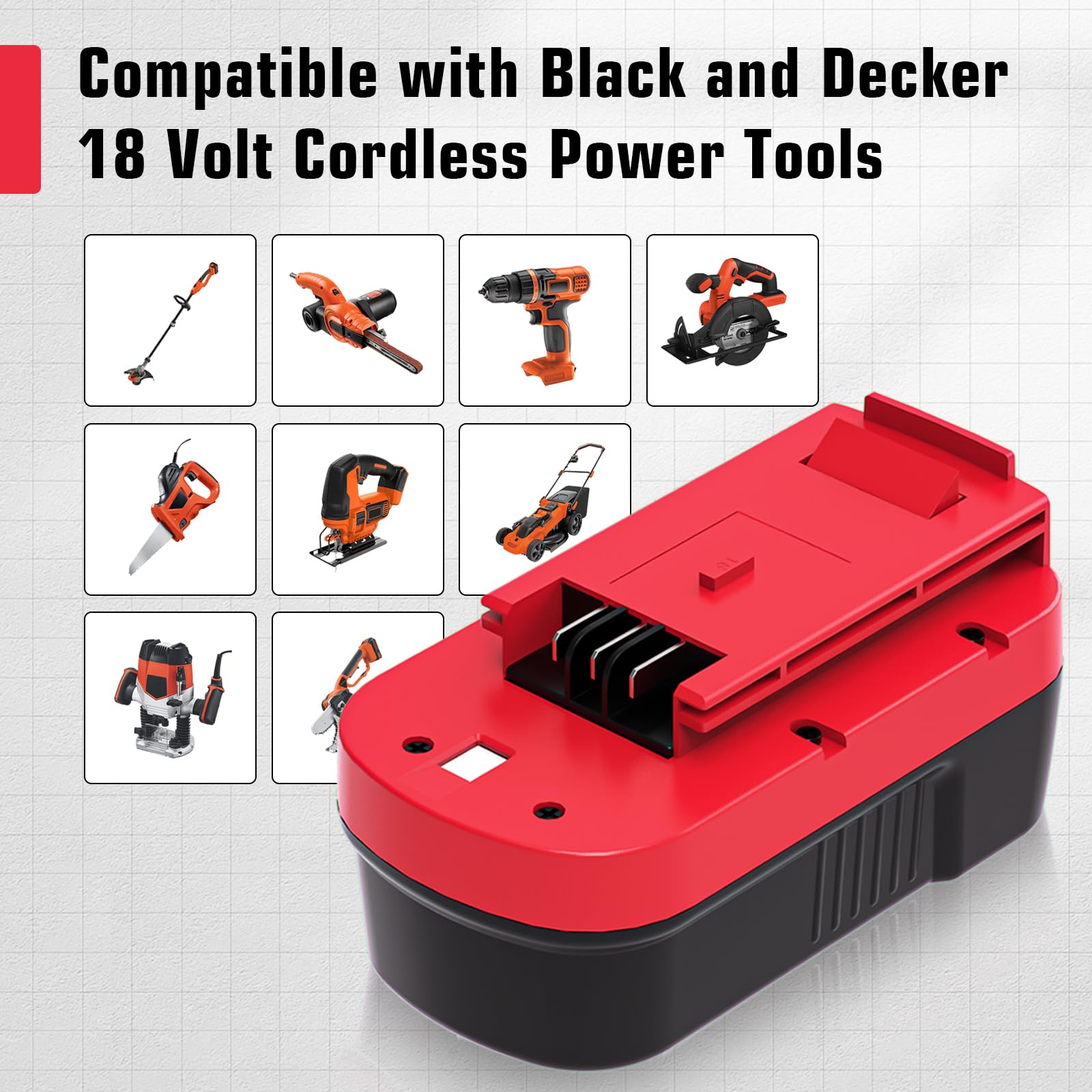 Dosctt HPB18 battery pack with upgraded capacity for longer tasks