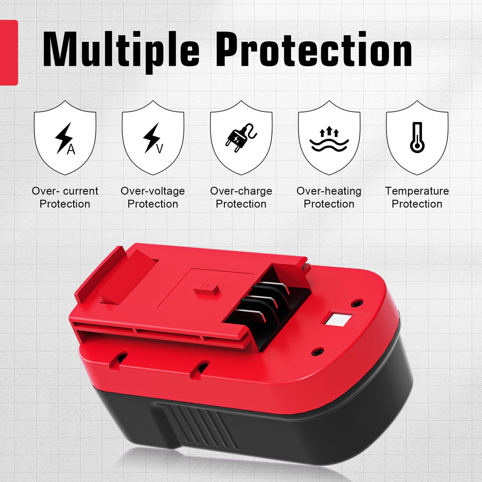 Dosctt HPB18 battery compatible with NS118 and NPP2018 tools