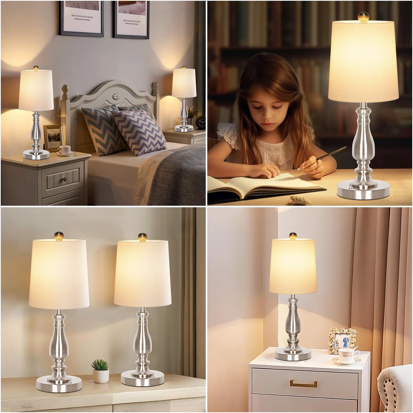 Dott Arts nightstand decor with contemporary style and glow