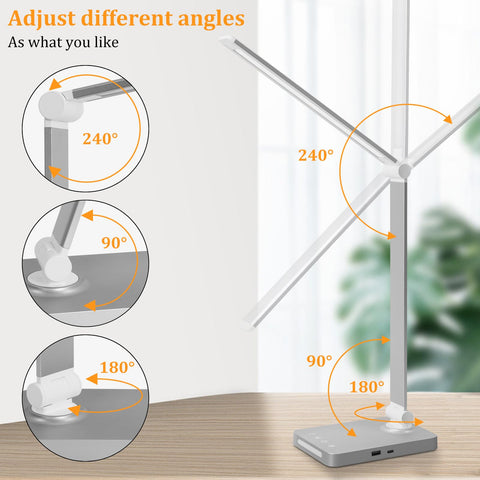 Dott Arts LED desk lamp delivers soft, non-flickering illumination for focused work.