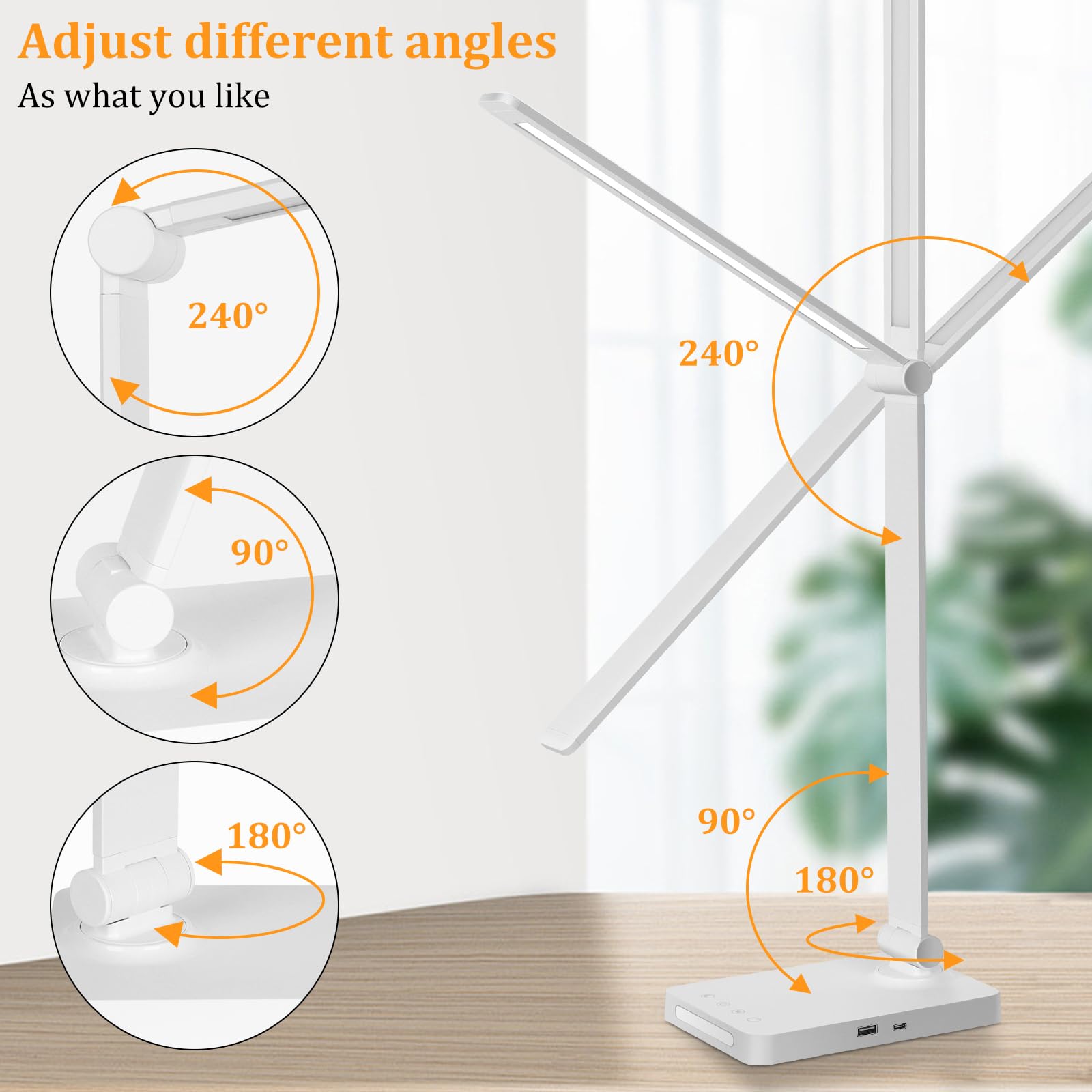 Dott Arts desk lamp lighting reduces glare for comfortable study sessions.