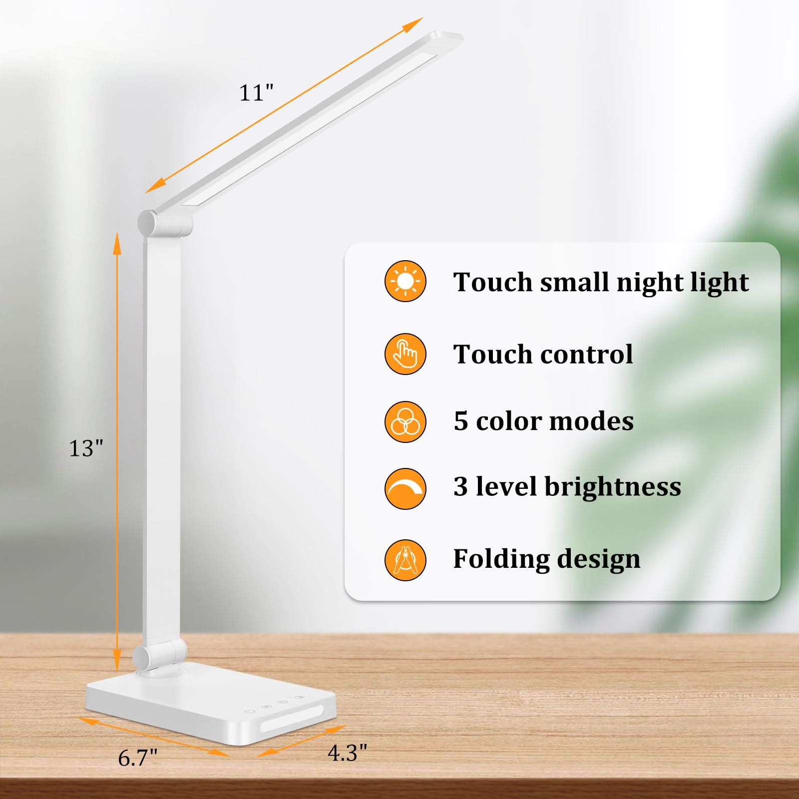 Dott Arts LED desk lamp folded compact design for portable setup.