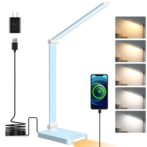 Dott Arts LED desk lamp with USB ports for convenient desk charging