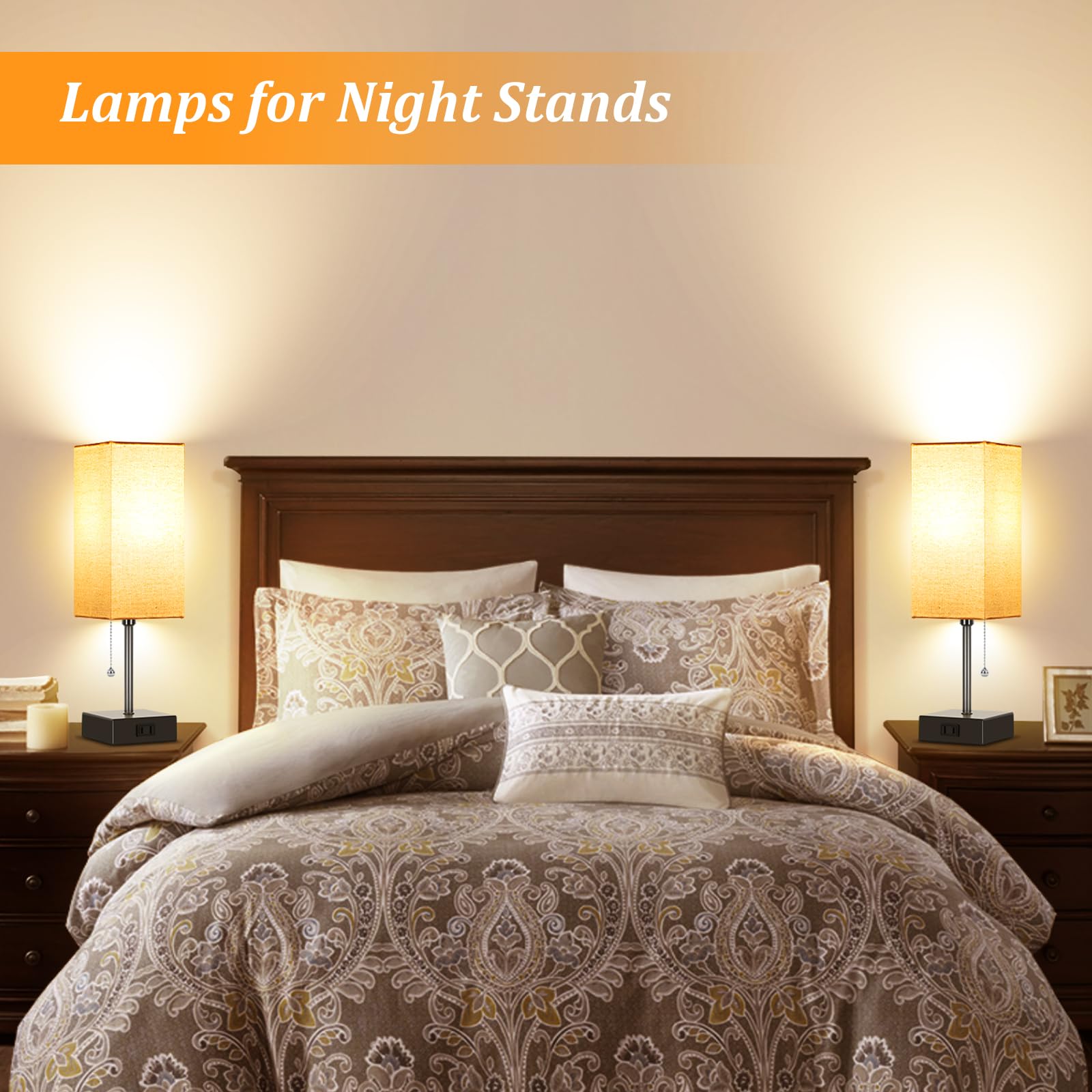 Dott Arts minimalist nightstand lamp complements modern decor
