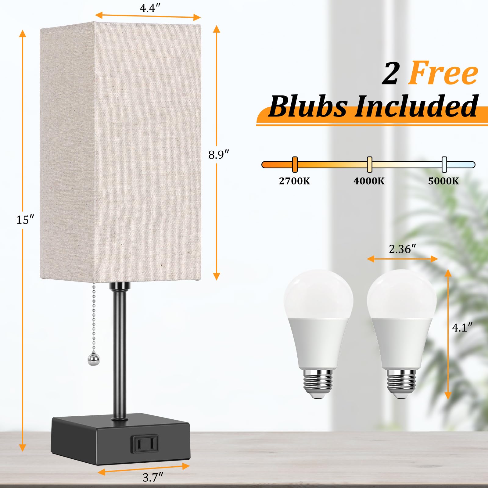 Dott Arts non-flicker LED bulbs included reduce eye strain