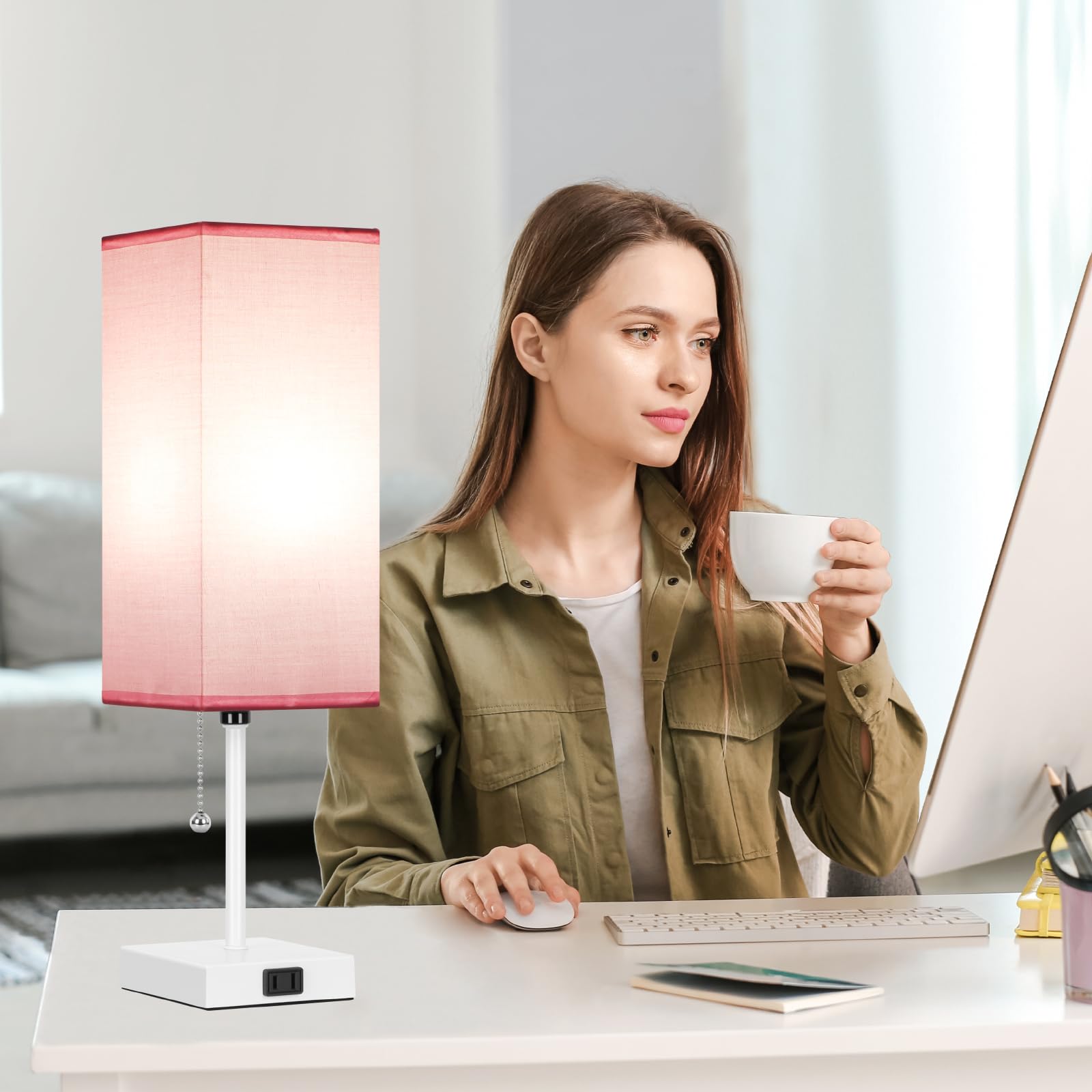 Dott Arts minimalist table lamp complements modern decor.