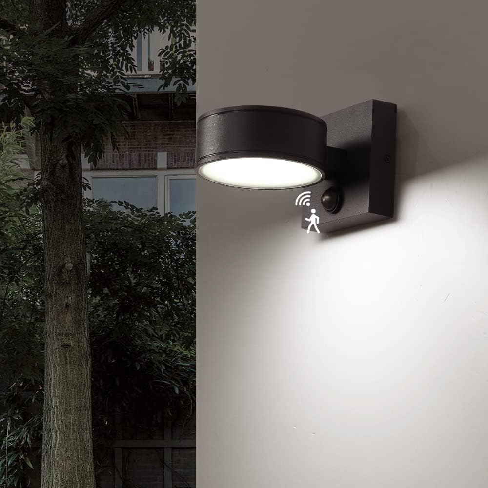 Double Century motion sensor light front view illuminates entryways with hands-free convenience