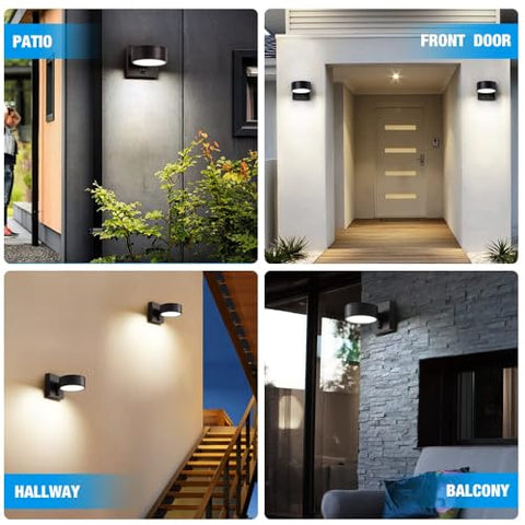 Double Century porch and garage lighting enhancing nighttime visibility