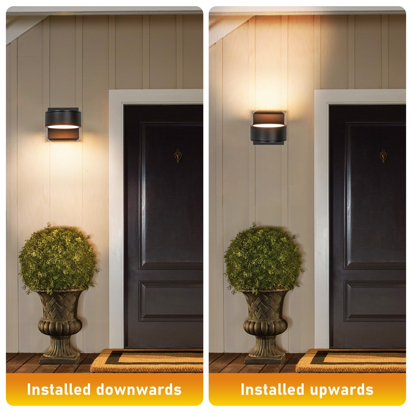 Double Century weatherproof outdoor lamp resists rain and snow.