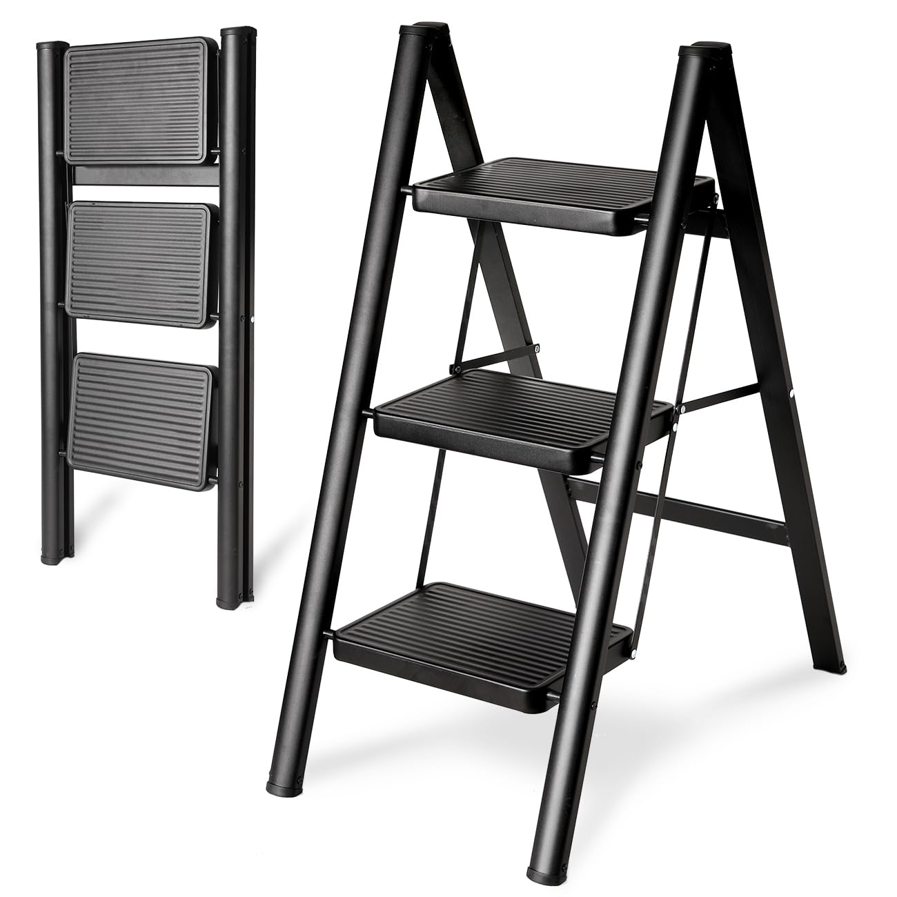 Double Elite step ladder 3-step folding for easy reach and stability.