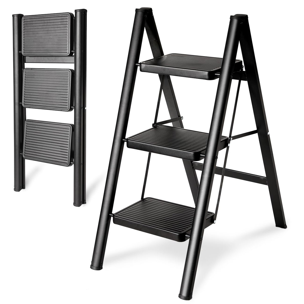 Double Elite step ladder 3-step folding for easy reach and stability.