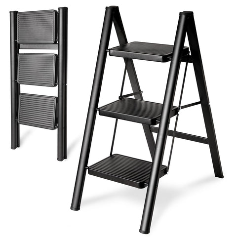 Double Elite step ladder 3-step folding for easy reach and stability.
