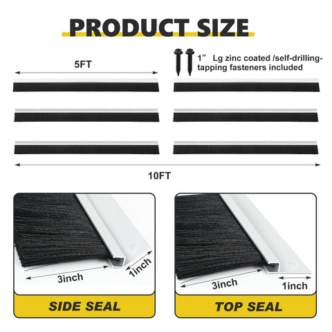 DoubleFill aluminum track with brushes highlights easy mounting and durability