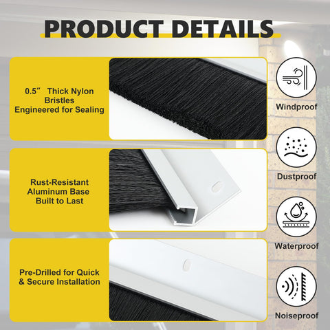 Garage door seal installation using DoubleFill components for a clean finish.