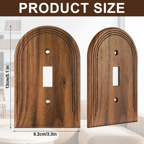 DoubleFill wood outlet cover four-piece set with screws for quick installation