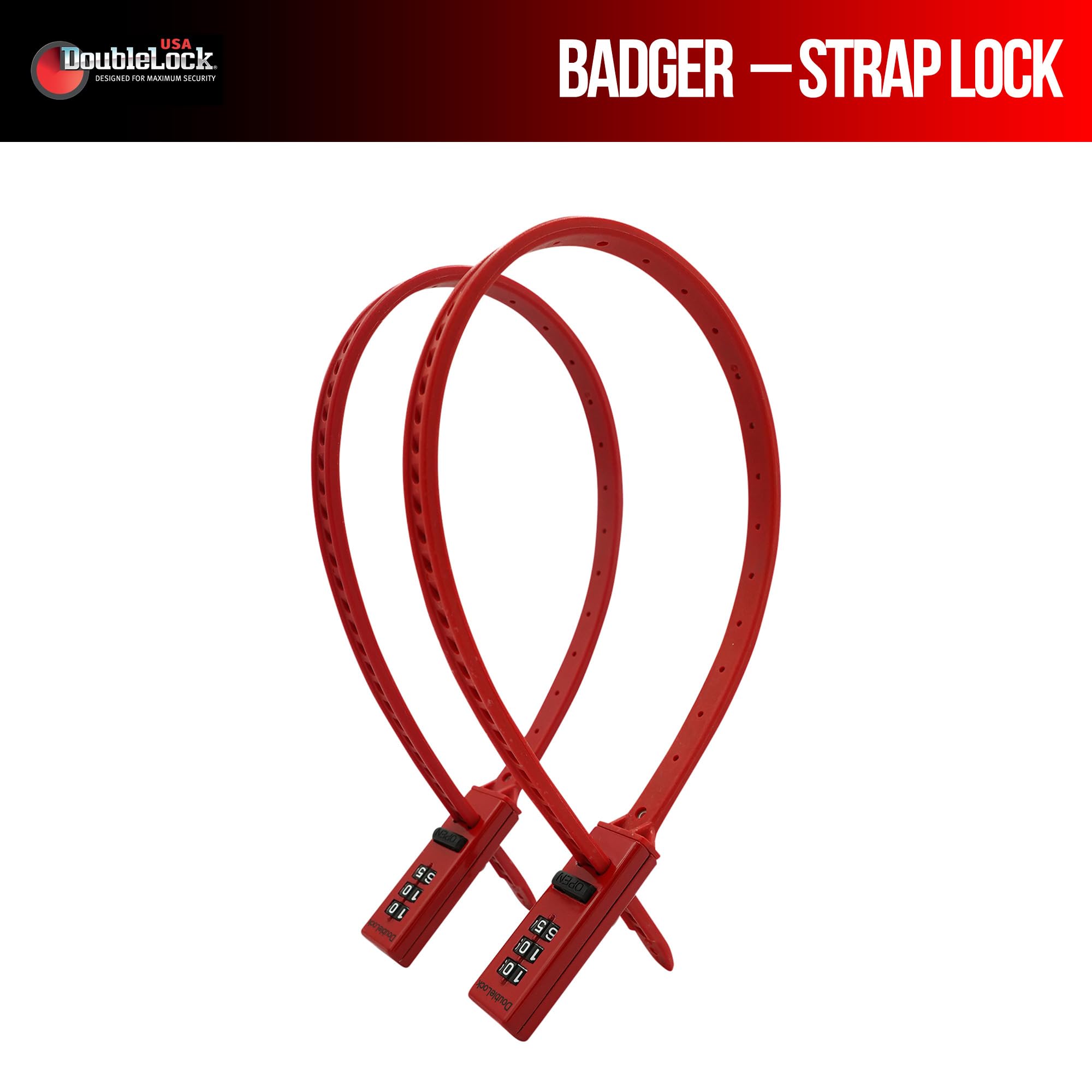 DoubleLock Badger Strap Lock for small gear and travel-ready security