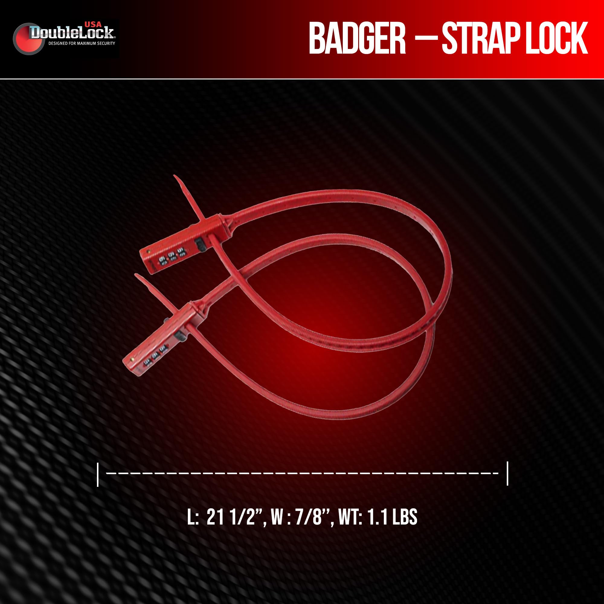 DoubleLock Badger Strap Lock on a stroller for travel-friendly safety