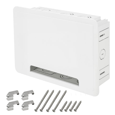 doufuhua 9in wall recessed tv enclosure cable management keeps cords hidden behind your mounted TV