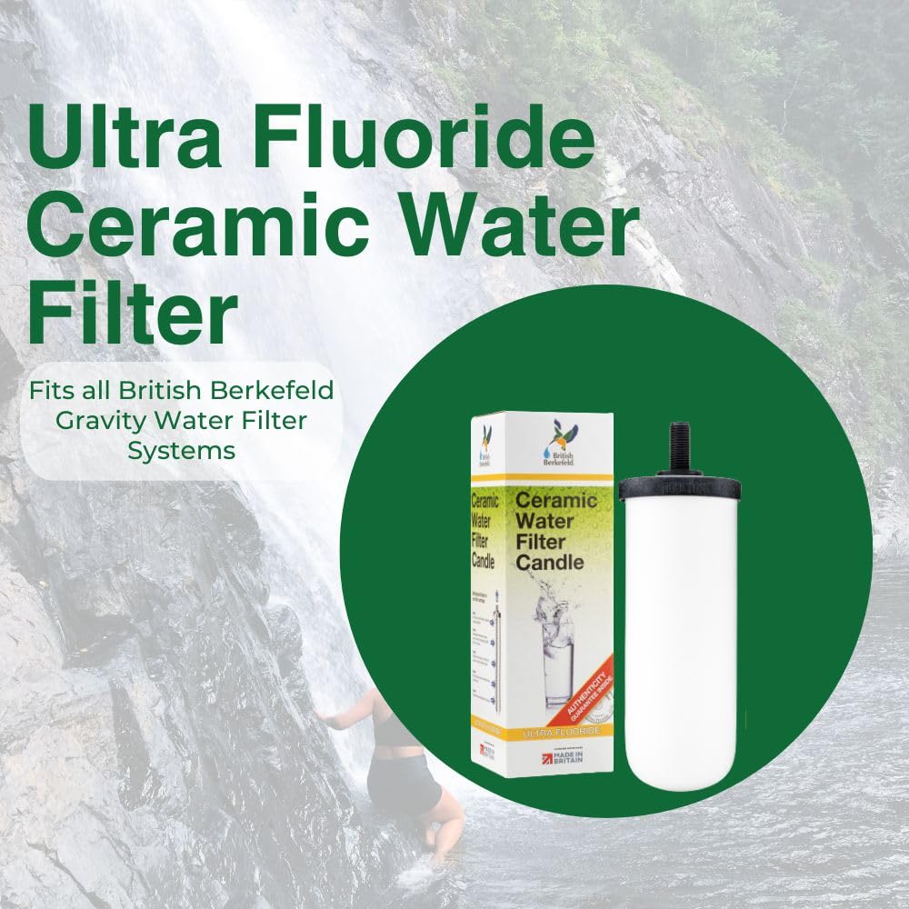 DOULTON British Berkefeld gravity filter setup shown for clean drinking water at home