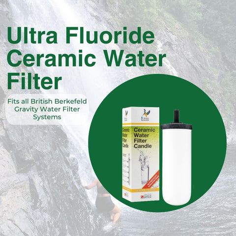 DOULTON British Berkefeld gravity filter setup shown for clean drinking water at home