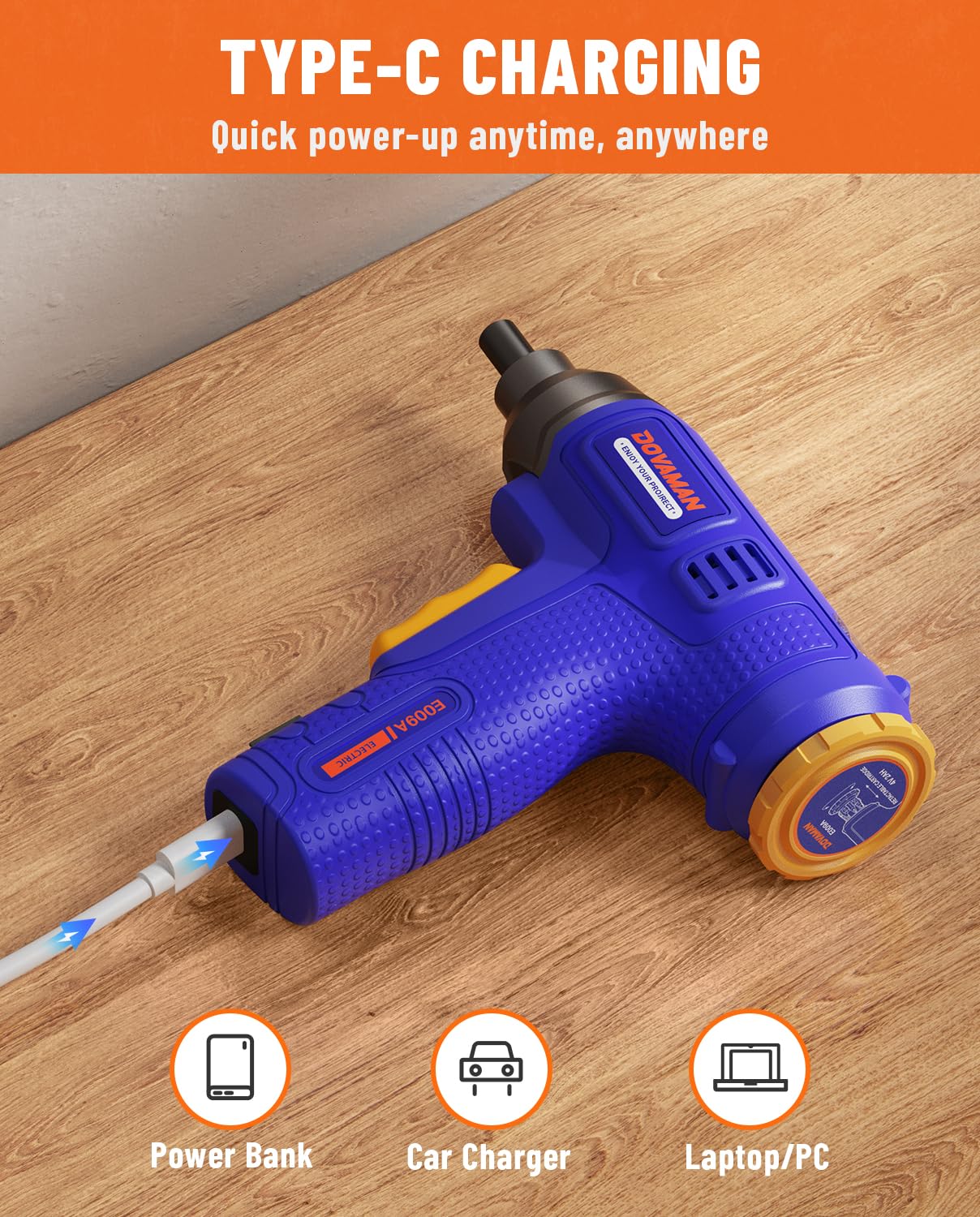 DOVAMAN E009A LED work light aids precise driving.