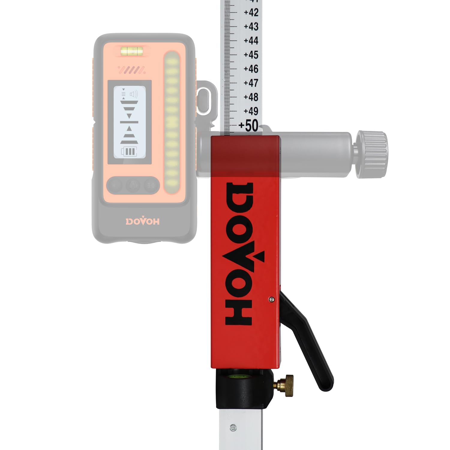 DOVOH DP2400 rod extended to 7.9 ft for versatile on-site measurements.