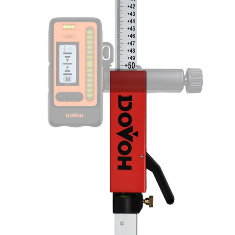 DOVOH DP2400 rod extended to 7.9 ft for versatile on-site measurements.