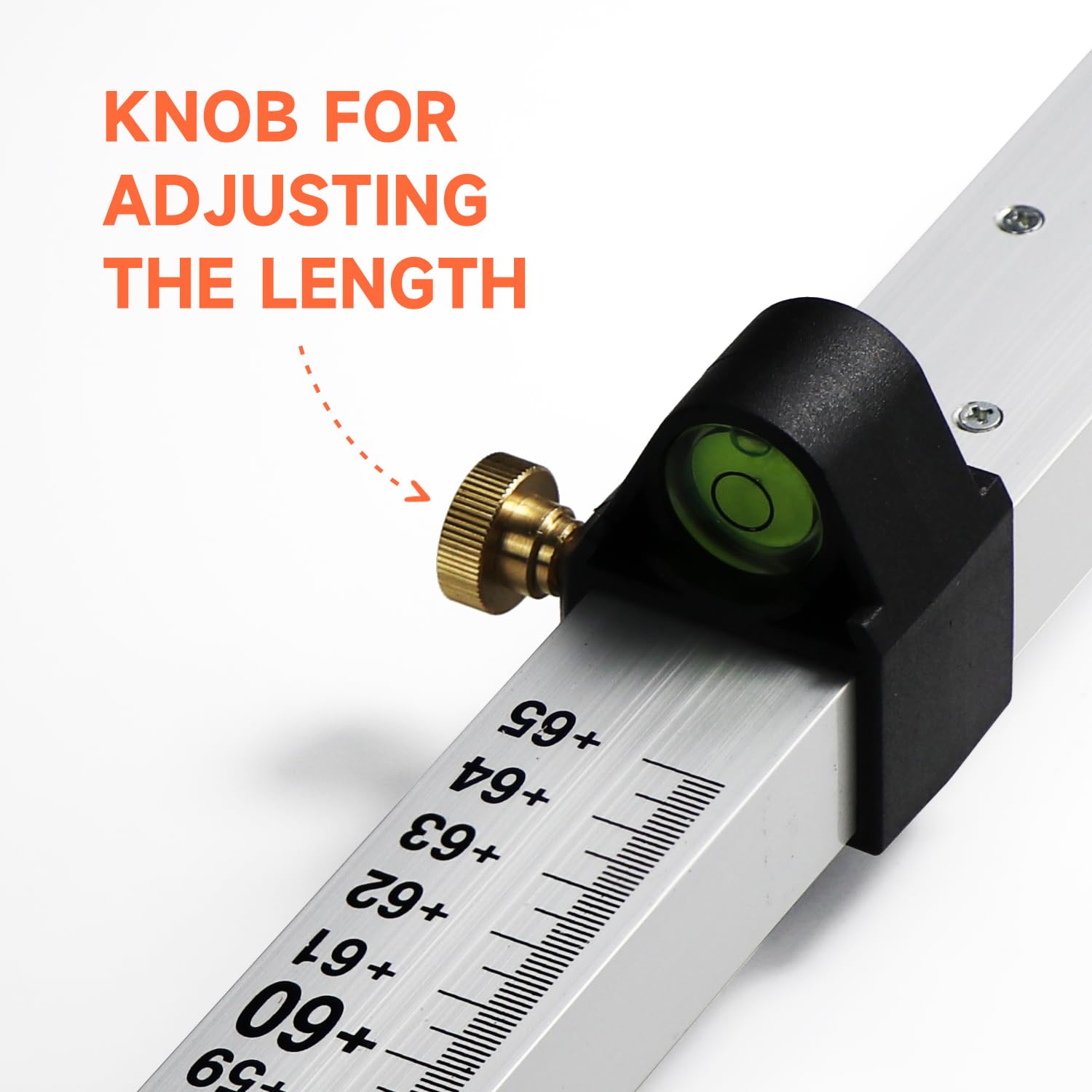Read height from ground to zero line for reliable readings with the rod.