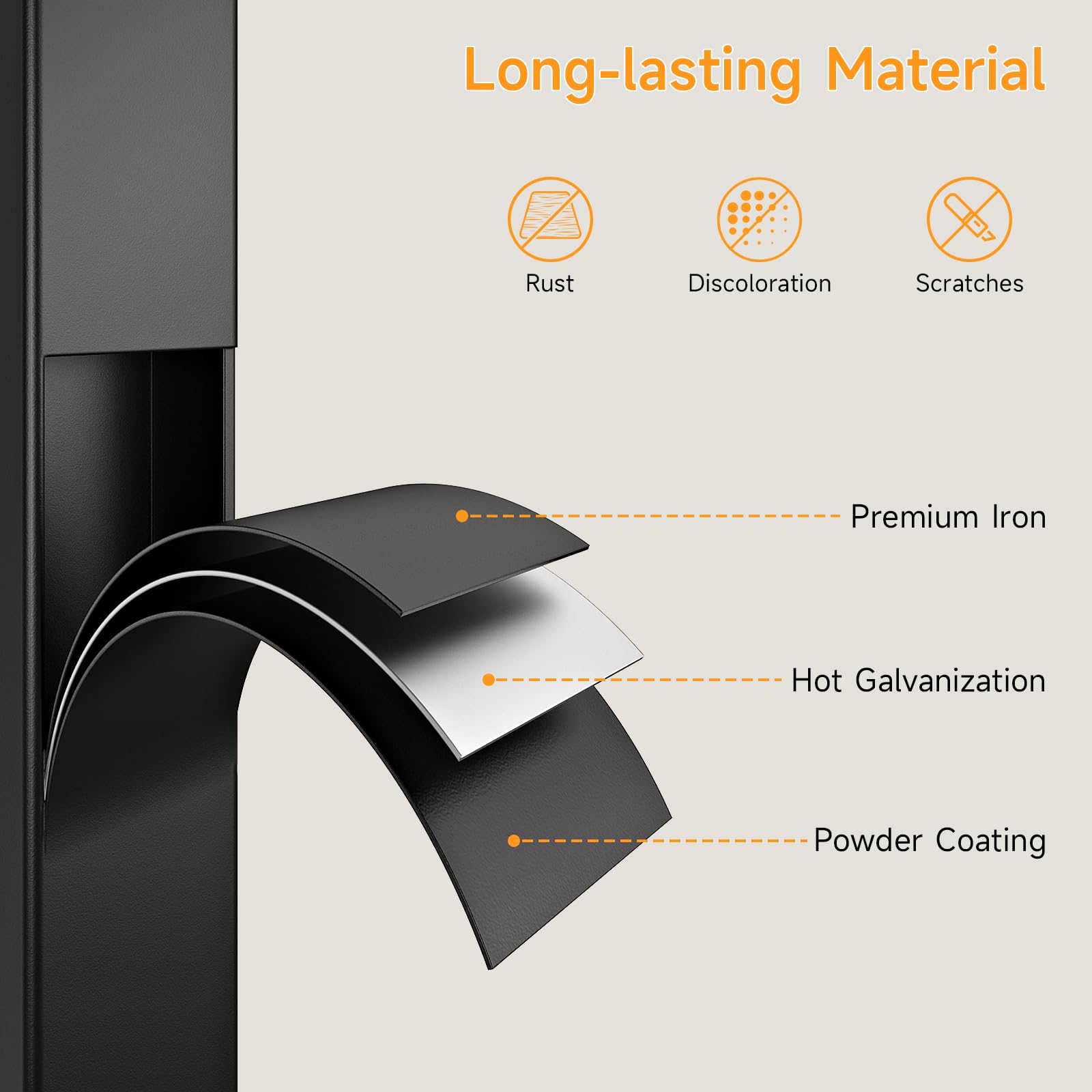 Dovov ergonomic oval grip provides slip-resistant support for ease of use.